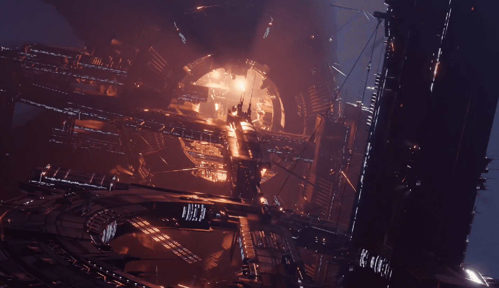 A detailed science fiction environment